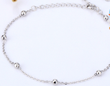 S925 Sterling Silver Bracelet Female Simple Small Fresh Bead Bracelet Transfer Beads