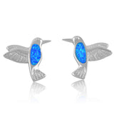 Opal Hummingbird Simple Stud Earrings