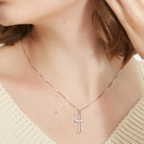 Cross Necklace For Husband Birthday Gift Jewelry Silver Cross Necklace