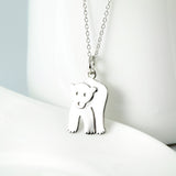Cut Animal Bear Shaped Necklace Wholesale 925 Sterling Silver Jewelry For Gifts