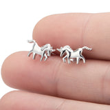 Animal Jewelry Horse Shape Stud Earring 925 Sterling Silver