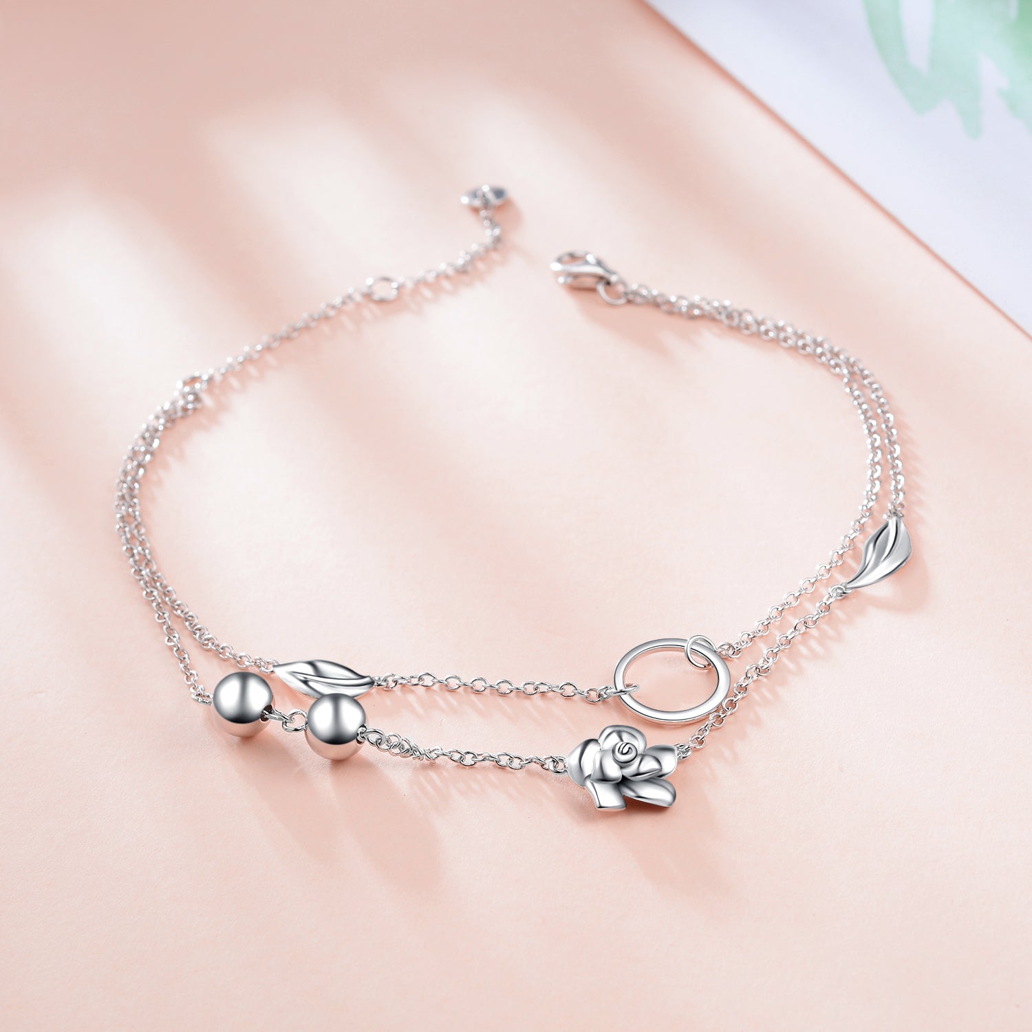 Silver Wholesale 925 Sterling Silver Charm Anklet Wholesale Handmade Jewelry Anklet