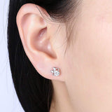 S925 Sterling Silver Creative Korean Version Of The Simple Guardian Heart Earrings Jewelry Cross-Border Exclusive