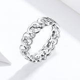 S925 Sterling Silver Beloved Ring White Gold Plated Zircon Ring