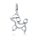 925 Sterling Silver Animal Pendant Retro Oxidation Charm A Cute Lamb Beads