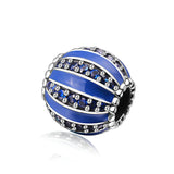 Blue Hot Air Balloon Beads charms Sterling Silver Bracelet Beads Jewelry