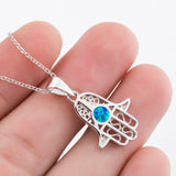 Opal Hand Necklace Chain Manufacturing Silver Necklace Design