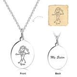 Love Sweet Love - Personalized 925 Sterling Silver Art Necklace Adjustable 16”-20”