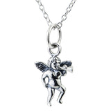 Men's Angel Necklace Design Classical Retro Silver Chain Necklace