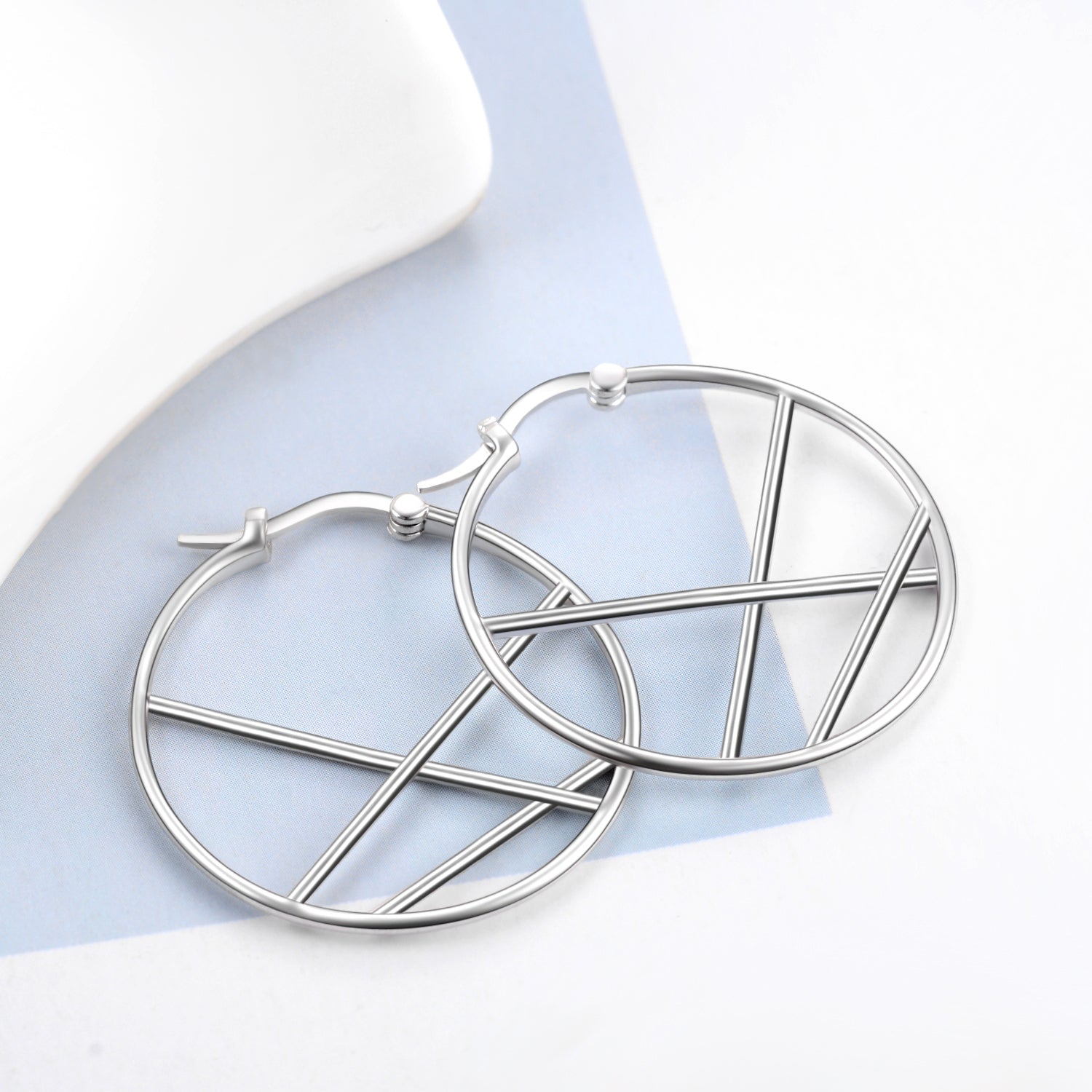 Hoop Round Earrings Circle Geometric Fashionable Women Earrings
