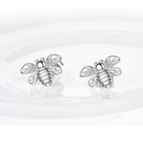 Bee Stud Earring Rhodium Plating Small Cute Design Animal Earrings
