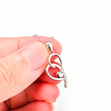 925 Sterling Silver Loving Heart Shaped Necklace For Woman
