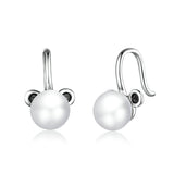 925 Sterling Silver Cute Bear Stud Earrrings for Women Fashion Jewelry