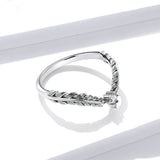 925 Sterling Silver V Shape Timbo Finger Rings Fashion Wedding Jewelry For Gift