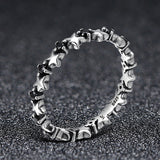 S925 sterling silver star expectation ring oxidized cubic zirconia ring