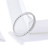 S925 Sterling Silver Couple Ring White Gold Plated Zircon Ring