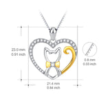 You Are the Only One in My Heart Necklace Cute Cat Lovely Tail Necklace