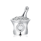 Ice Bucket Beer 925 Sterling Silver Beads Charms