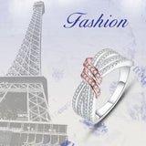 Fashion Simple Wedding Ring Design 925 Sterling Silver Ring for Women