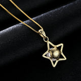star Jewelry Pentagram Pendant  freshwater Pearl  S925 Sterling Silver Necklace Wholesale