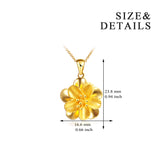 18K Gold European And American Fashion Flower Necklace Luxury Exquisite Jewelry