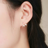 925 Sterling Silver Earrings Elegant Pearl Stud Earrings for Women Silver Jewelry