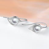 6mm Shell Pearl Drop Earrings Jewelry, Bright Gemstone Silver Earrings