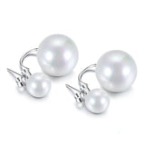  authentic high quality shell pearl stud earrings