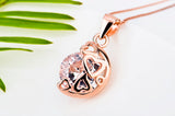 Rose Gold Plating Fashion Creative Cubic Zirconia Necklace 925 Sterling Silver Valentine'S Day Gift