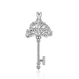 S925 sterling silver key necklace pendant fashion Celtic life tree accessories jewelry