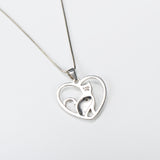 Bowknot Cat And Heart 925 Sterling Silver Wholesale Pendants