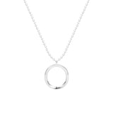 925 Sterling Silver Geometric Circle Female Simple Ring Clavicle Chain Temperament Wild Necklace Cross-Border New Products