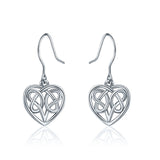 Fashion heart-shaped  S925 sterling silver earrings Europe and the United States Celtic knot earrings jewelry for female