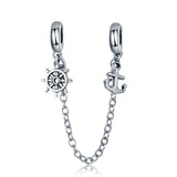Silver Oxidation Voyage Silicone Safety Chain Charms