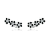 925 Sterling Silver Beautiful Flower Design Earrings Precious Jewelry For Women