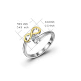 Infinity Eight Ring Zirconia Design Sterling Silver Number Rings