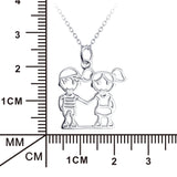 Loving Fun Kids Pendant Necklace For Lovers Customed 925 Sterling Silver Jewelry