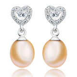 Fresh Water Pearl Earring Jewelry Drop Shipping Silver Earrings
