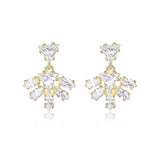 Silver Gold Plated Stud Earring 
