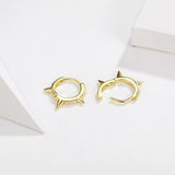 925 Sterling Silver Hoop Earrings with Cubic Zirconia Gold Plated Hypoallergenic Earrings