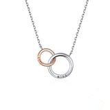 Double Circle Chain Necklace 