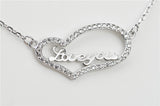 Love You Irregular Heart Necklace Creative Women'S Necklace 925 Sterling Silver Necklace