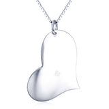 Double Hands And Heart Shaped Necklace Fine 925 Sterling Silver Jewelry For Mom
