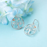 New arrival 925 sterling silver earrings luxury tree of life drop earrings authentic diy fashion jewelry making for women gift