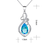 S925 Sterling Silver Creative Personality Geometric Pendant Necklace Female Jewelry Cross-Border Exclusive