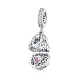 925 Sterling Silver Exquisite Opened Box Egg Pendant Charm Fit DIY Bracelet Precious Jewelry For Women