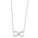 Infinity clear cubic zirconia pendant necklace