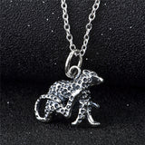 Leopard running fast necklace vintage male birthday jewelry design