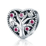  Silver Zirconia Tree of Life Charms