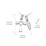 cross and angle wings necklace chain jewelry wholesale necklace